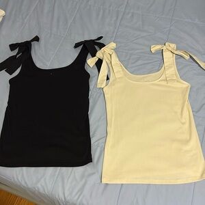 2 bow tank tops size L